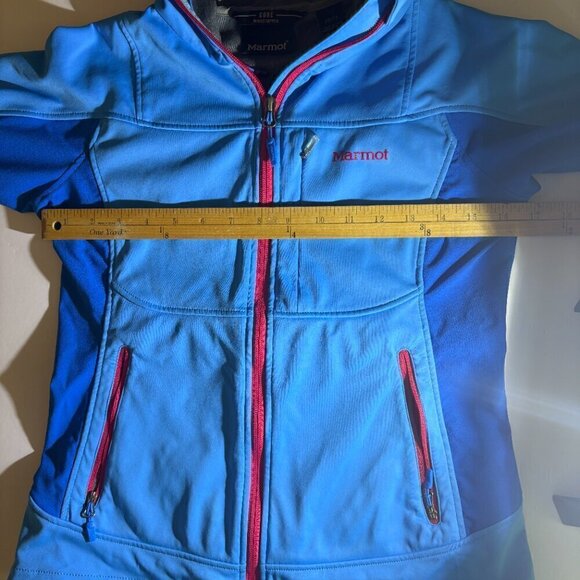 Women’s Marmot Gore WindStopper Performance Shell Jacket Skiing Hooded Blue XS - Picture 7 of 13
